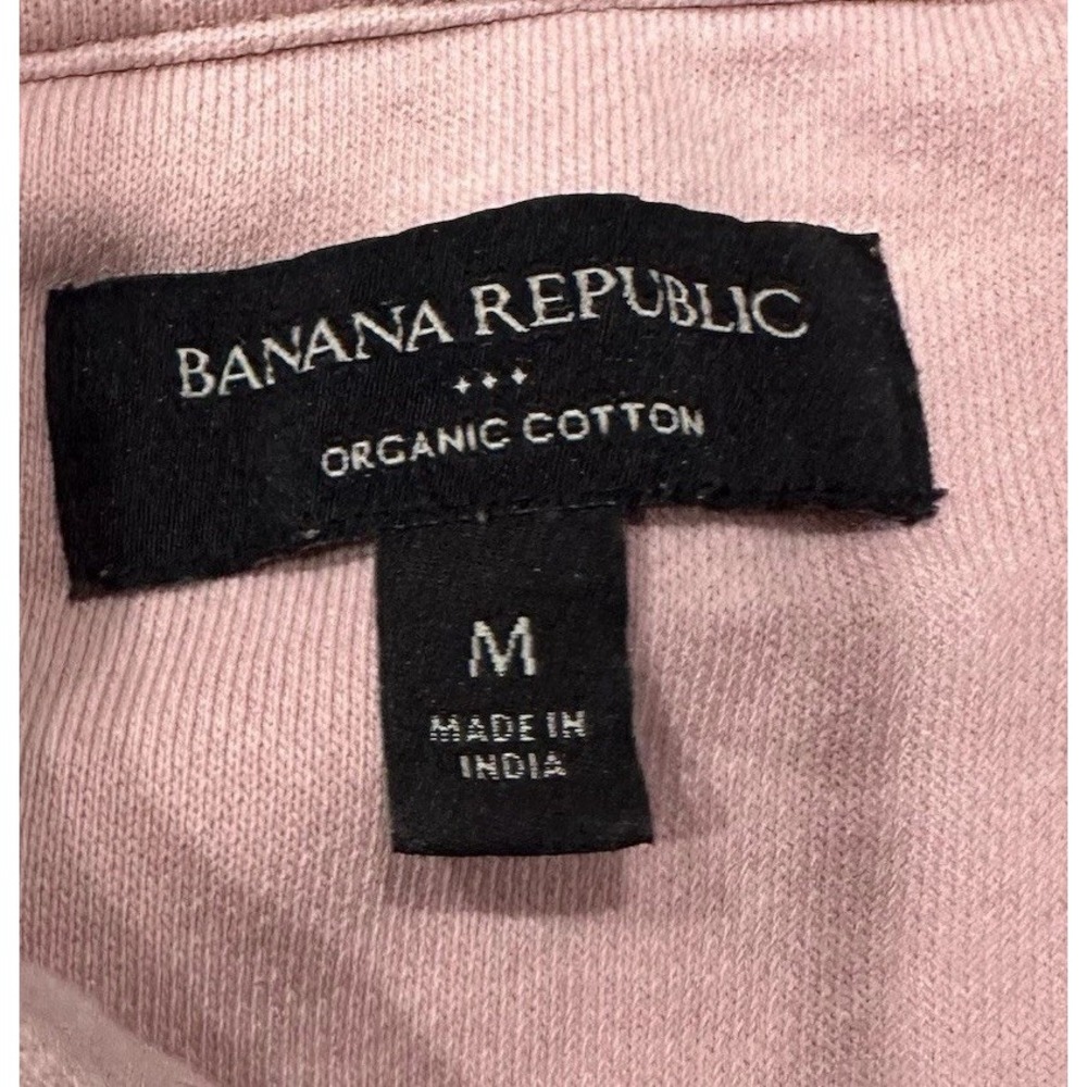 Banana Republic Hoodie Men's Medium Salmon Organic Cotton Heavyweight Hoodie - Picture 10 of 11